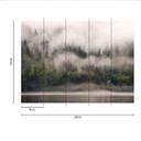 Fiordlands landskabstapet i grågrøn - non-woven tapet Designwalls 2 - 2,55 x 3,5 m