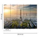 non-woven tapet EiffelTower Eiffeltårnet Eiffeltårnet Paris fototapet Designwalls i grøn og grå 