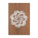 Cuadro decorativo de caoba - Flor de mandala