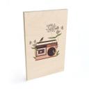 Retro radio blomsterbillede af træ - Frida Floral Studio