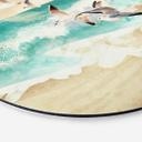 Dibond vægdekoration Måger på stranden - SpaceFrog Designs – print på aluminium (Alu-Dibond)
