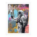 Póster astronauta con paloma | arte del collage para la sala de estar - Kuryliuk