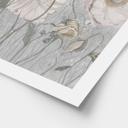 Poster met grijze bloemen in vintage stijl - Ms Tiff