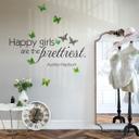Wallsticker -  Happy girls are 03