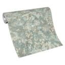 Blomstret non-woven tapet med blade i grøn