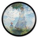 Póster Monet - Mujer con sombrilla - Madame Monet y su hijo - Redondo