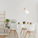 Pendelleuchte Emil, beige, 120 x 34 cm, Holz Pendel-lampe, dimmbar