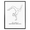 Poster Yoga - Parada de manos - Line Art