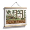 Póster para la guardería - Objetos ocultos animales del bosque - Kikki Belle