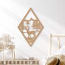 Decoración en madera en el bosque en forma de diamante - MDF naturaleza