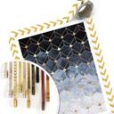 Frederiksson Plakat - Hexagons - Blue and Gold
