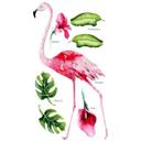 Wallsticker Kvilis - Tropic Flamingo Set 01