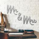 Letras de aluminio Dibond - efecto plata - Mr & Mrs