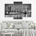 3 stykke lærredstryk, New York City Brooklyn Bridge