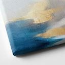 Lienzo Arte Abstracto - Pinceladas Azul y Oro - Haniff