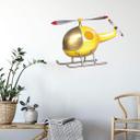 Wallsticker - Michel Agullo - Helikopter Gul