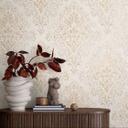 Ornamenttapet i beige og creme non-woven tapet Jette i barok stil klassisk