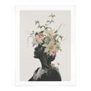 Póster Frida Floral Studio - Silueta de mujer con flores de lis