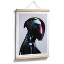 Póster Ciberchica con casco - Paksoylu