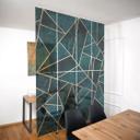 Separador de ambientes, biombo, pantalla de privacidad colgante piedra preciosa verde azul - Fredrik