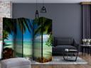 Screen room divider - Relaxing on the beach , 5-delt - 225x172 cm