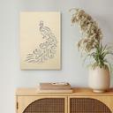 Decoración en madera álamo - pavo real