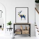Plakat - Orara Studio - Moose Blue and Yellow