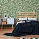 Papel pintado de camuflaje en tonos verdes - papel pintado de camuflaje moderno