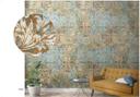 Vintage stil tapet Beige, Blå,Ornamental 2.70 x 1.59 m