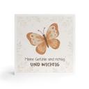 Holzbild zum Hinstellen - Schmetterling mit Mutmachspruch 'Meine Gefühle sind richtig und wichtig'