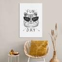 Fototapet Kat med solbriller - Fun Friday Cat - Korenkova – print på aluminium (Alu-Dibond)