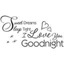 Wallsticker -  Sweet dreams, sleep tight...