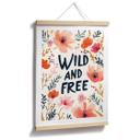 Póster Salvaje y libre con flores de acuarela - Treechild