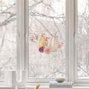 Elegante decoración de ventana con calabazas