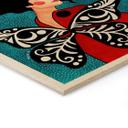 Cuadro de madera mujer con alas de mariposa - Hülya