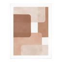 Póster de abstracción boho en beige-marrón - Costa