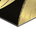 Geborsteld Alu-Dibond met goud-, zilver- & kopereffect - Penseelstreek compositie - Treechild