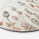 Tableau sur alu-Dibond rond Sir Edward - Fleurs séchées blanches