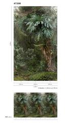 Tapet Fototapet junglemotiv grøn,Blomst 2,70 x 1,59 m