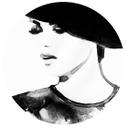 Muursticker rond Fashion Victim