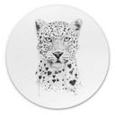 Tableau en alu-Dibond Solti - Adorable Léopard - Rond