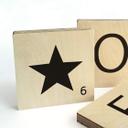 Træbogstaver - Scrabble - Stjerne