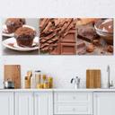 3 stykke lærredstryk, chokoladekage