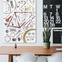 Tableau en verre Sparshott - Les composantes d'une bicyclette