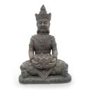 Meditierender Buddha aus Kunststein, betongrau | 41x30x45 cm