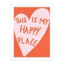 Póster Diciendo Este es mi lugar feliz con corazón - Fritsch