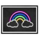 Póster arco iris - luz de neón