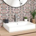 Azulejos Adhesivos Fredriksson - Triángulos Negro Albaricoque - Lote de 12
