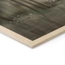 Houten Wanddecoratie wolkenbos bij een meer met reiger in het groen - Ms Tiff