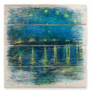 Cuadro de madera van Gogh - Noche estrellada 1888 - 40x41,5 cm